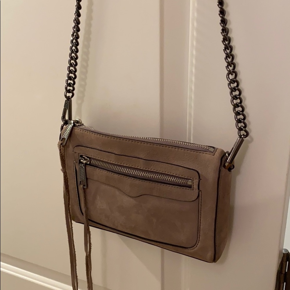 Rebecca Minkoff Grey crossbody chain strap purse
